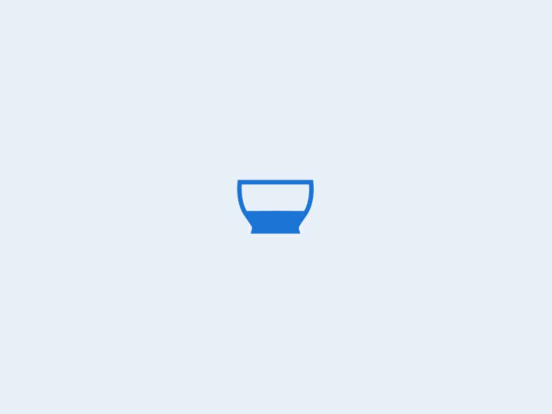 Animation of meal size icon, showing a bowl being filled