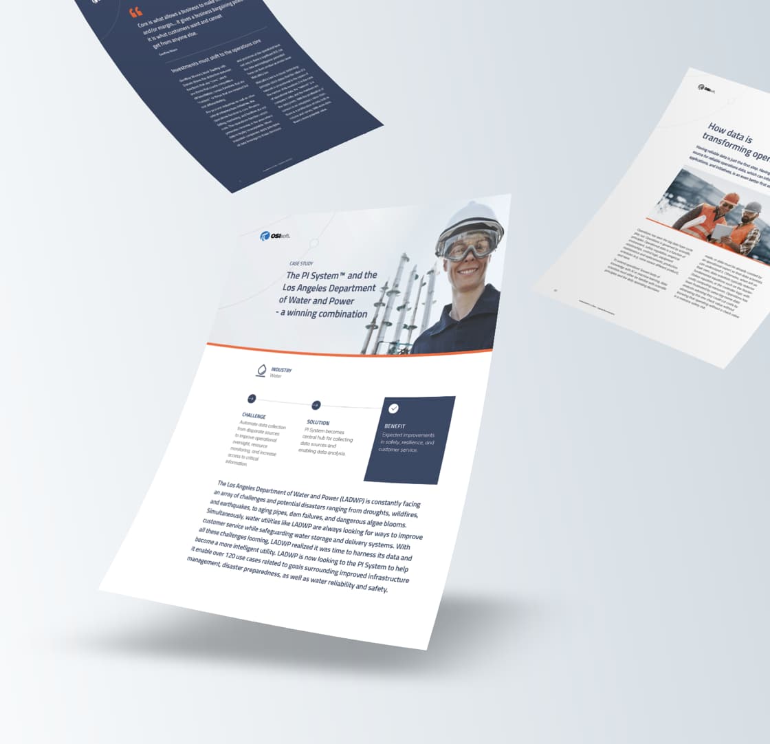 Various printed brand materials (case studies, etc) created for OSIsoft